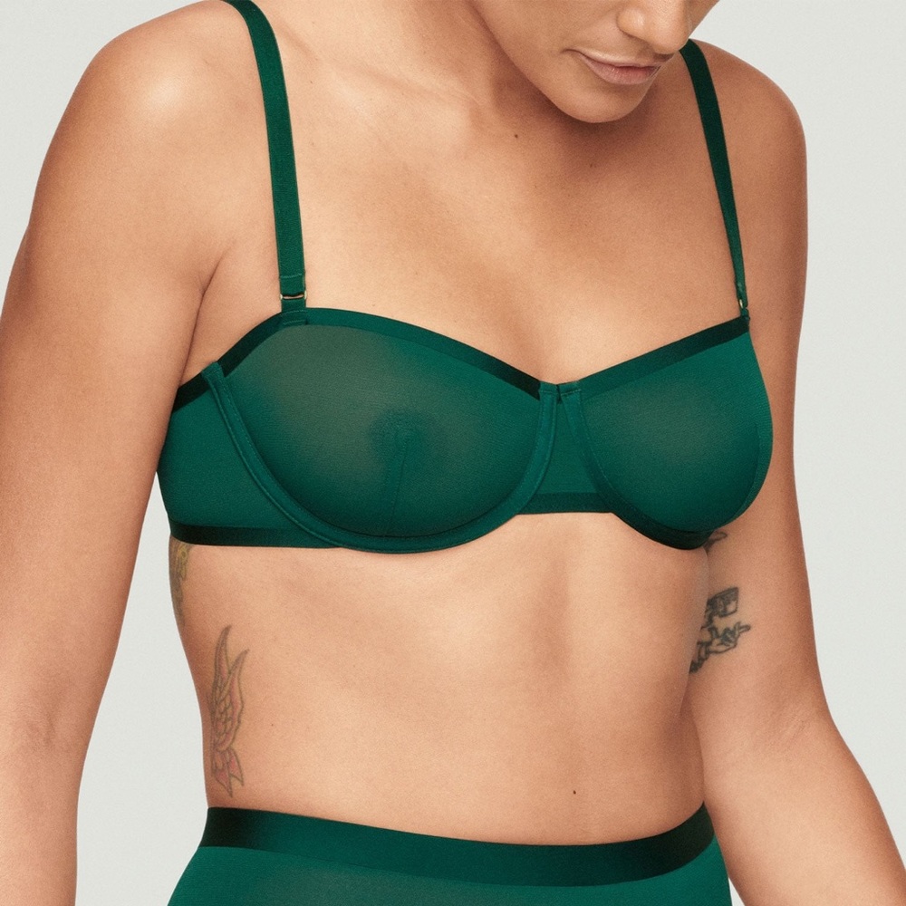 Cuup Balconette - Mesh, Emerald NWT